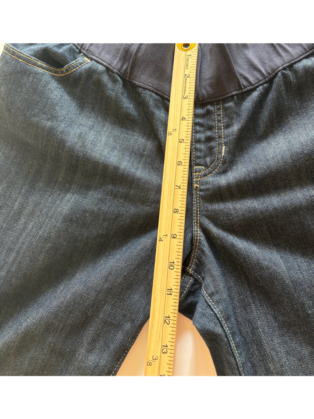GAP Dark Blue Maternity Flare Jeans with Stretch Waistband size 14 regular - Picture 6 of 9